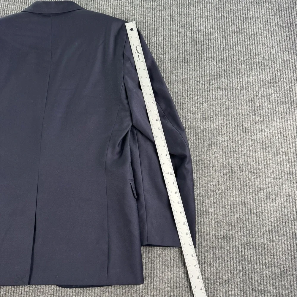 Lauren Ralph Lauren Blazer 40R Navy Gold Crest Button 100% Wool Sport Coat Men's